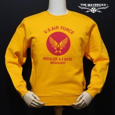 画像2: スウェット トレーナー メンズ THE MAVERICKS ブランド 裏パイル USAF エアフォース AIRFORCE 黄色 イエロー (2)