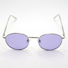 画像4: サングラス メンズ レディース 調光 偏光 ラウンド 丸型 メタル パープルレンズ 紫 (4)