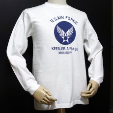 画像9: ミリタリー 長袖 Tシャツ メンズ THE MAVEVICKS ブランド 綿100% USAF エアフォース ホワイト 白 (9)