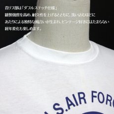画像5: ミリタリー 長袖 Tシャツ メンズ THE MAVEVICKS ブランド 綿100% USAF エアフォース ホワイト 白 (5)