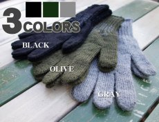 画像1: 手袋 ウール アメリカ製 ROTHCO社 グローブ/黒 オリーブ グレー (1)