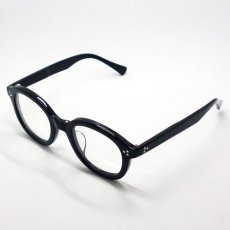 画像4: 日本製 鯖江 眼鏡 フレーム 職人 ハンドメイド ラウンド ボストン 新品 ブラック 黒 (4)