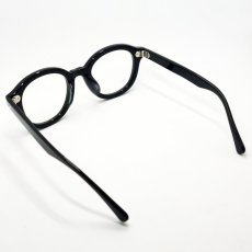 画像7: 日本製 鯖江 眼鏡 フレーム 職人 ハンドメイド ラウンド ボストン 新品 ブラック 黒 (7)
