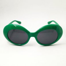 画像3: サングラス メンズ レディース カートコバーン レトロな オーバル デカ目 新品 緑 グリーン (3)
