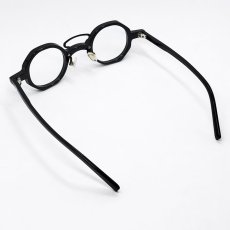 画像6: 日本製 鯖江 眼鏡フレーム 職人 ハンドメイド オクタゴン ラウンド めがね UVカット 新品 ブラック 黒 (6)