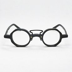 画像4: 日本製 鯖江 眼鏡フレーム 職人 ハンドメイド オクタゴン ラウンド めがね UVカット 新品 ブラック 黒 (4)