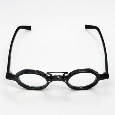 画像5: 日本製 鯖江 眼鏡フレーム 職人 ハンドメイド オクタゴン ラウンド めがね UVカット 新品 ブラック 黒 (5)