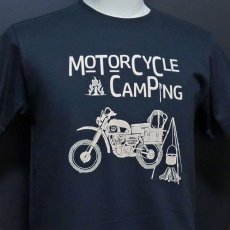 画像3: MVRX 半袖 Ｔシャツ MOTO CAMP モデル バイク キャンプ プリント 黒 ブラック (3)