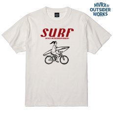 画像1: Tシャツ 半袖 メンズ レディース MVRX ブランド SURF モデル 自転車 サーフ サーフィン 白 ホワイト (1)