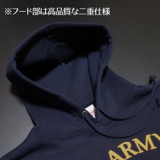 画像9: スウェット パーカー メンズ プルオーバー 裏起毛 THE MAVERICKS ブランド ミリタリー ARMY AIRFORCE エアフォース パイロットウィング ネイビー 紺 (9)