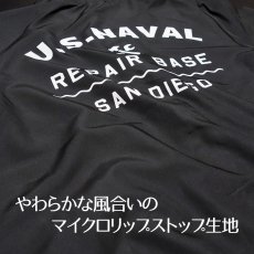 画像7: THE MAVERICKS ブランド スタンドカラー ミリタリー ジャケット オールマイティー 多目的 米海軍 REPAIR BASE ブラック 黒 (7)