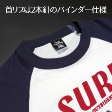 画像6: MVRX ブランド 長袖 Tシャツ ラグランスリーブ SURF モデル 自転車 サーフ ホワイト ネイビー (6)