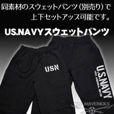 画像12: THE MAVERICKS 10oz裏起毛 スウェット ジップアップパーカー 米海軍NAVY 黒猫 ブラック (12)