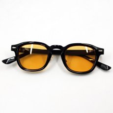 画像6: ボストン型 サングラス メンズ おしゃれ UVカット ブラック オレンジレンズ 新品 (6)