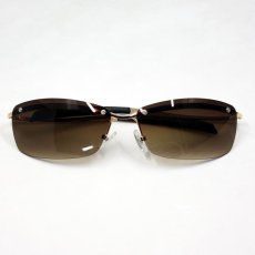 画像4: サングラス メンズ おしゃれ ２ポイント ブラウングラデーション 茶 新品 (4)