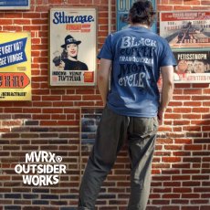 画像2: Tシャツ 半袖 メンズ 綿 MVRX ブランド BLACK COFFEE モデル バイク カフェ 青 ブルー グレー (2)
