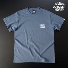 画像3: Tシャツ 半袖 メンズ 綿 MVRX ブランド BLACK COFFEE モデル バイク カフェ 青 ブルー グレー (3)