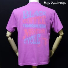 画像7: Tシャツ 半袖 メンズ 綿 MVRX ブランド BLACK COFFEE モデル バイク カフェ ラベンダー 紫 パープル (7)