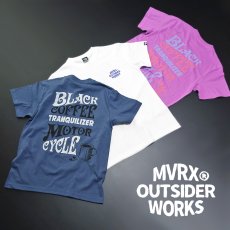 画像11: Tシャツ 半袖 メンズ 綿 MVRX ブランド BLACK COFFEE モデル バイク カフェ 青 ブルー グレー (11)