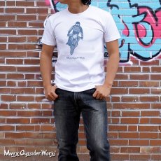 画像2: Tシャツ 半袖 メンズ 綿 バイク MVRX ブランド ShadowRider モデル 白 ホワイト オートバイ (2)