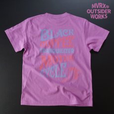 画像4: Tシャツ 半袖 メンズ 綿 MVRX ブランド BLACK COFFEE モデル バイク カフェ ラベンダー 紫 パープル (4)