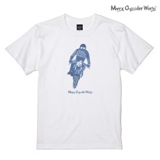 画像1: Tシャツ 半袖 メンズ 綿 バイク MVRX ブランド ShadowRider モデル 白 ホワイト オートバイ (1)