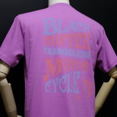 画像11: Tシャツ 半袖 メンズ 綿 MVRX ブランド BLACK COFFEE モデル バイク カフェ ラベンダー 紫 パープル (11)