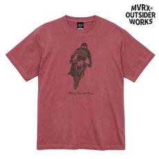 画像1: Tシャツ 半袖 メンズ 綿 バイク MVRX ブランド ShadowRider モデル オートバイ ピンク (1)