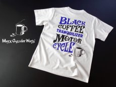 画像5: Tシャツ 半袖 メンズ 綿 MVRX ブランド BLACK COFFEE モデル バイク カフェ ホワイト 白 黒 パープル (5)