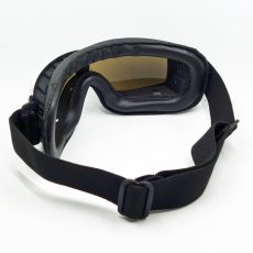 画像7: バイク ゴーグル ビンテージ レトロ タイプ 新品 ブラック ブラウンレンズ 茶色レンズ 合皮 (7)