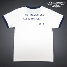 画像4: Tシャツ US NAVY 米海軍  ロゴ ミリタリー トリム リンガ ー Ｔシャツ 白 紺 ネイビー (4)