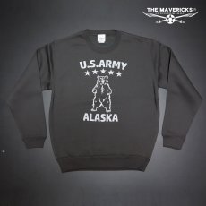 画像8: ミリタリー スウェット トレーナー THE MAVERICKS ブランド 長袖 10oz 裏起毛 米陸軍アラスカ US.ARMY スミクロ (8)