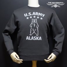 画像3: ミリタリー スウェット トレーナー THE MAVERICKS ブランド 長袖 10oz 裏起毛 米陸軍アラスカ US.ARMY スミクロ (3)