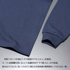 画像4: 極厚 スーパーヘビーウェイト ミリタリー メンズ 長袖 Tシャツ 米海軍 SEABEES ネイビー 紺 米綿 (4)