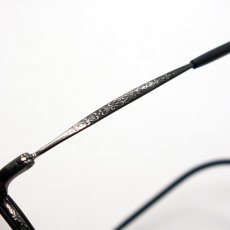 画像9: 日本製 ベータチタン セルロイド メガネ フレーム 職人ハンドメイド 鯖江 ラウンド型 マットブラック (9)