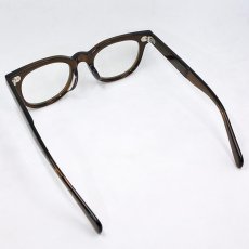 画像5: 日本製 鯖江 めがね 眼鏡 フレーム 職人 ハンドメイド ウェリントン 新品 ブラウン 茶 UVカット (5)