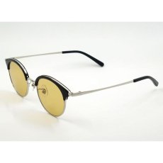 画像3: 日本製 サングラス メンズ おしゃれ サーモント 型 鯖江 職人 ハンドメイド ラウンド型 ブラック イエロー (3)