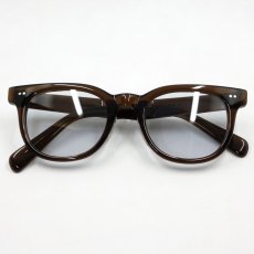 画像3: 日本製 鯖江 サングラス 眼鏡 フレーム 職人 ハンドメイド ウェリントン 新品 ブラウン 茶 ライトグレー (3)