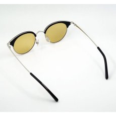 画像5: 日本製 サングラス メンズ おしゃれ サーモント 型 鯖江 職人 ハンドメイド ラウンド型 ブラック イエロー (5)