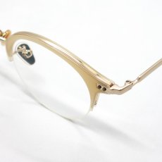 画像6: 日本製 めがね 鯖江 メタル セル ラウンド ボストン型 職人ハンドメイド アイボリー (6)