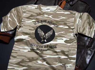 画像2: Tシャツ メンズ 半袖 デザート カモフラージュ 迷彩 ミリタリー Tシャツ USAF / ブラウン カーキー