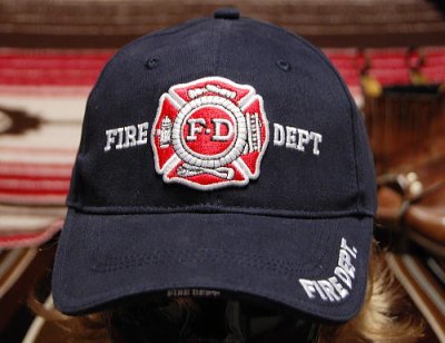 画像1: 帽子 メンズ ミリタリー キャップ US 消防署 FIRE DEPT ロゴ ROTHCO ロスコ ブランド/紺 ネイビー
