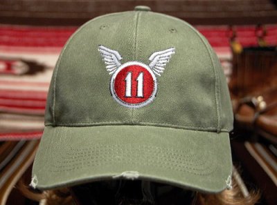 画像1: 帽子 メンズ ミリタリー キャップ 11th.AIRBORNE パラシュート部隊 ROTHCO ロスコ ブランド / オリーブ ダメージ