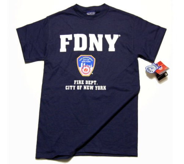 Tシャツ メンズ ロゴt ニューヨーク市 消防局 オフィシャル Rothco ロスコ 社 ネイビー 紺