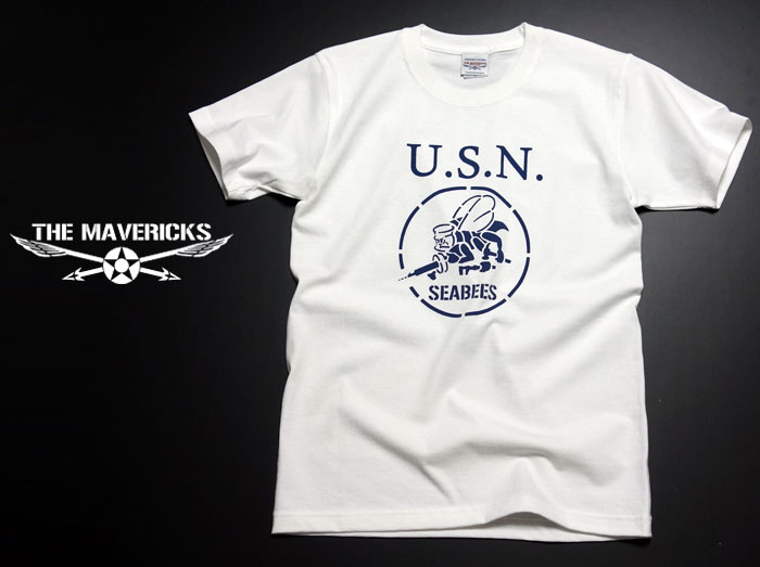 極厚！スーパーヘビーウェイト生地Tシャツ！米海軍「SeaBees」モデル