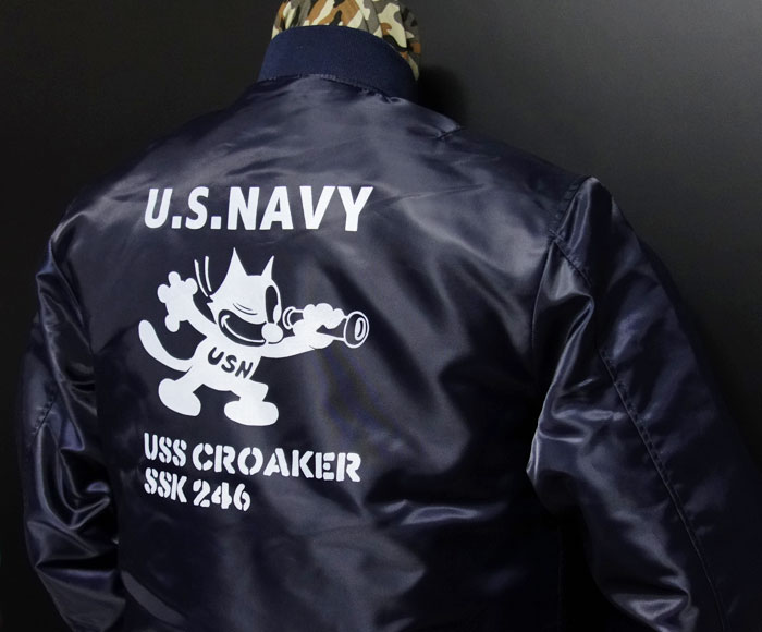 米海軍「CROAKER・潜水艦」モデル「MA-1タイプ」ミリタリージャケット新品