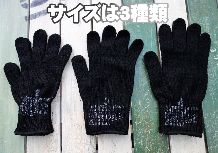 手袋 ウール アメリカ製 ROTHCO社 グローブ/黒 オリーブ グレー 新品