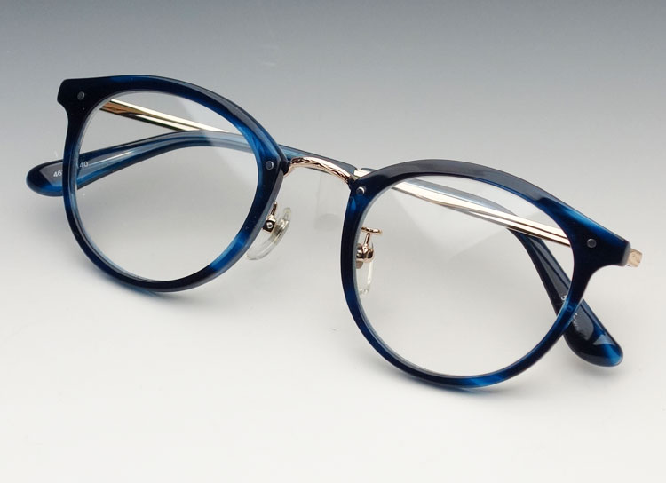 日本製 職人ハンドメイド メタル セル ボストン型 眼鏡 新品