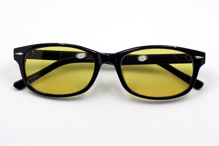 grafik:plastic グラフィックプラスチック ×yellow bee ウェリントン カラーレンズサングラス 眼鏡 アイウェア ブラック/イエロー 1920