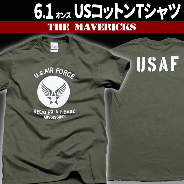 Tシャツ メンズ 半袖 ミリタリー USAF エアフォース MAVERICKS